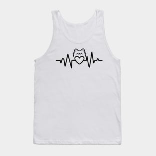 Cat Heartbeat Tank Top